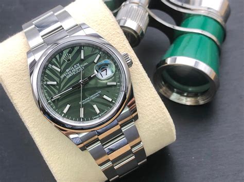 rolex datejust 36 palm green|rolex datejust prezzo listino.